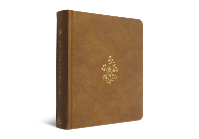 ESV Journaling Study Bible Caramel Trutone over Board
