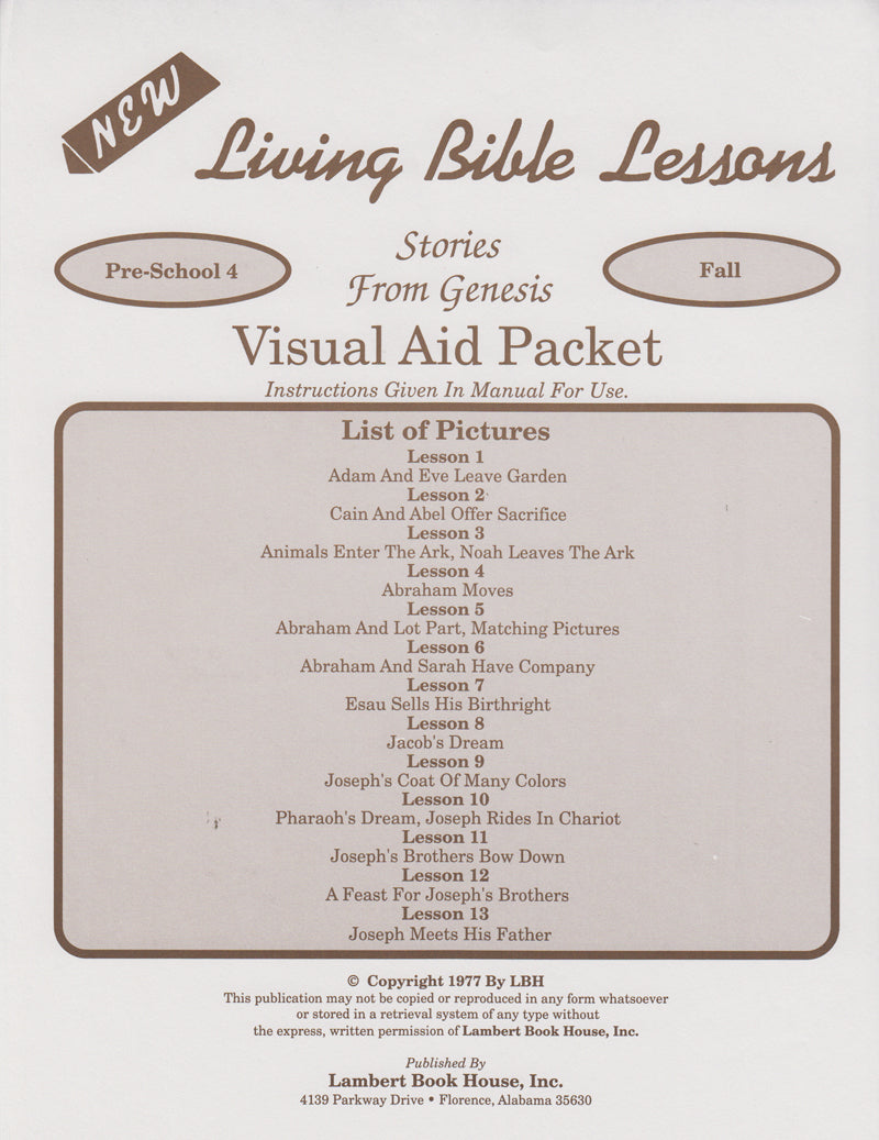 PRESCHOOL 4-1 - Stories From Genesis*