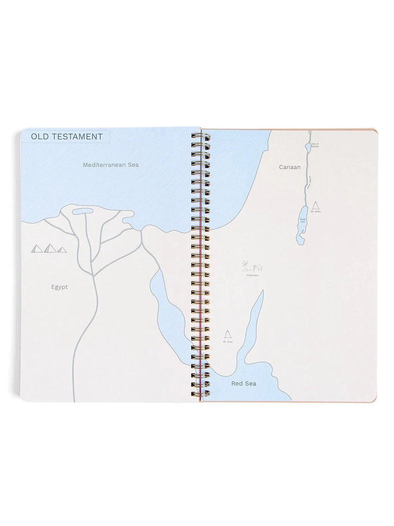 Church Notes with Maps Quilted Patchwork Notebook