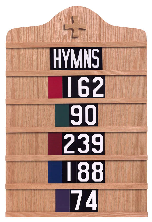 Hymn Board Light Oak