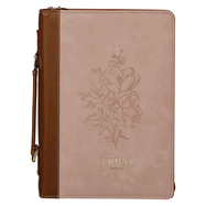 Bible Cover Fashion Trust Blush Faux Leather Medium
