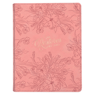 Journal: He Restores My Soul Pink Faux Leather Handy-sized