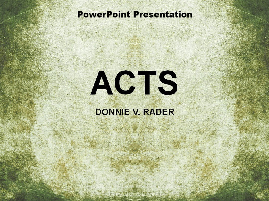 Acts by Rader