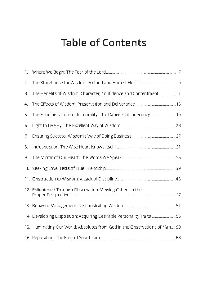Table of Contents
