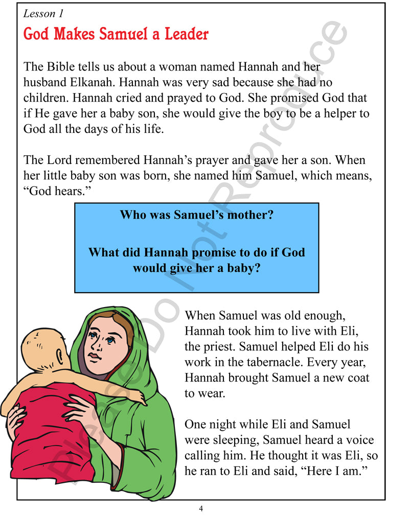 Loving Hearts and Working Hands Level 1 Student Book - 1 Samuel to 1 Kings 11