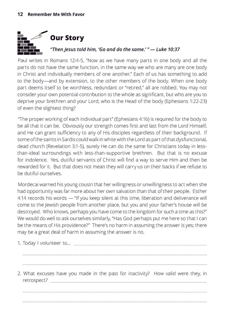 Remember Me With Favor: Life Lessons From the Story of Nehemiah