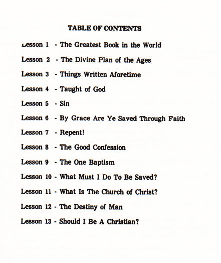 Table of Contents