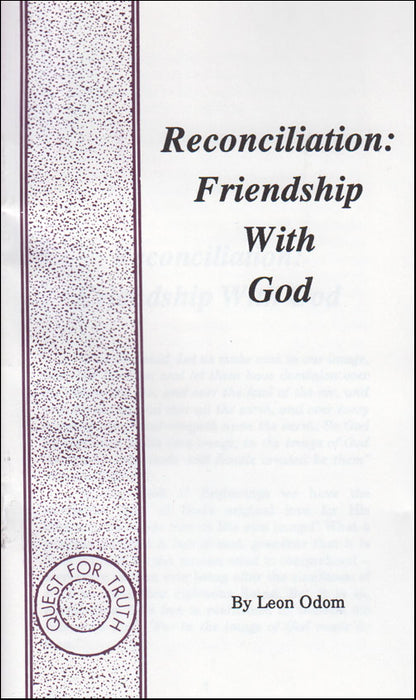 Reconciliation: Friendship With God