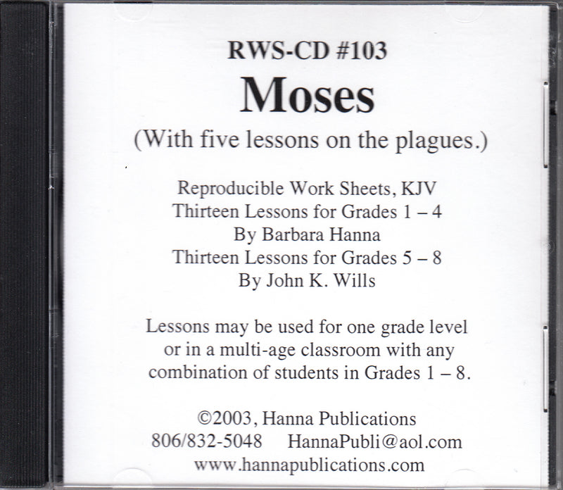 Moses  OT Bible lessons CD (op)