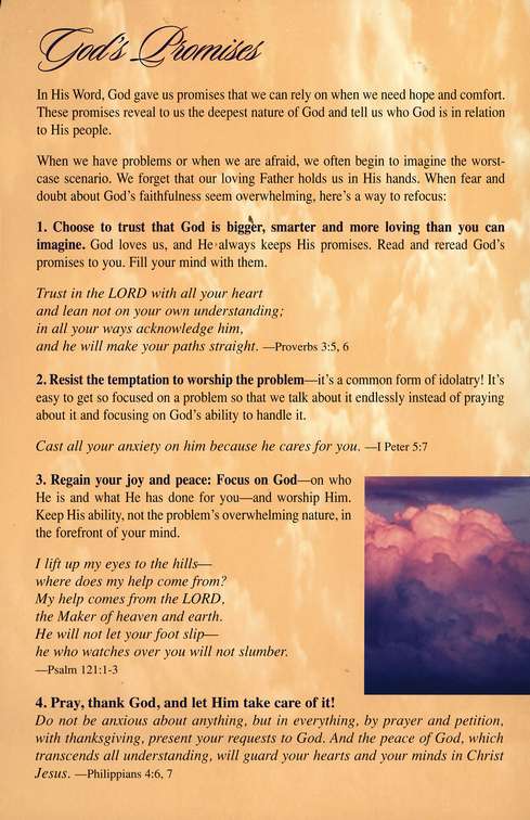 Bible Promises for Hope and Courage Pamphlet