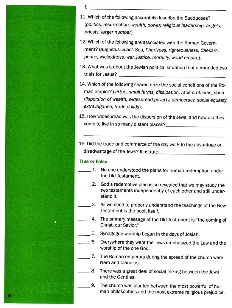 New Testament Survey, Part 1 (Word in the Heart, 12:1)