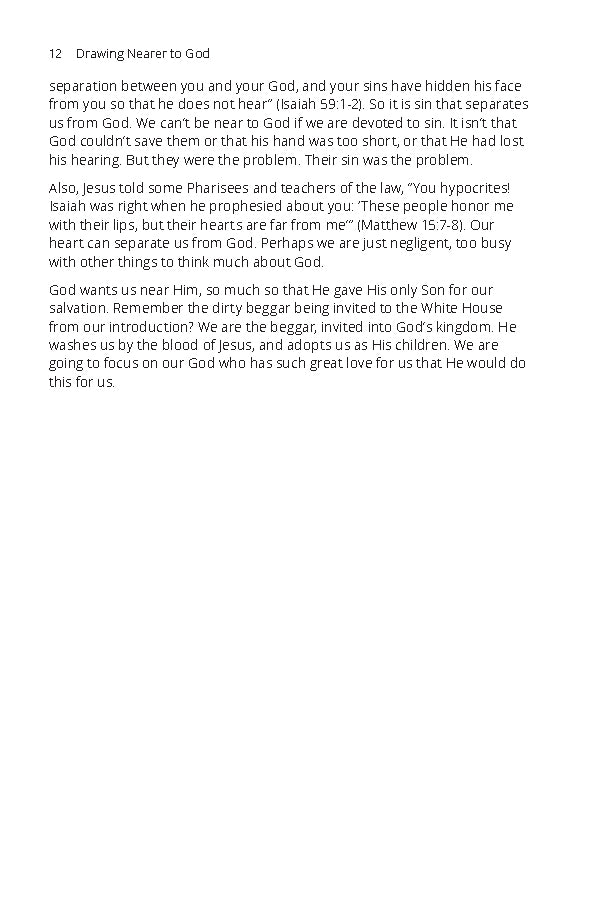 Drawing Nearer to God