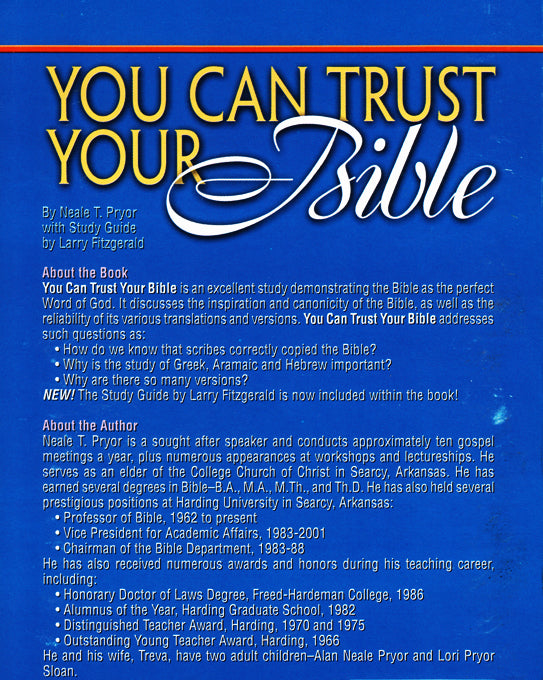 You Can Trust Your Bible Back
