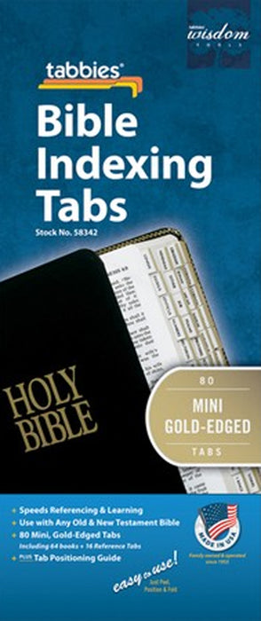 Tabbies OT / NT Mini Gold Bible Indexing Tabs