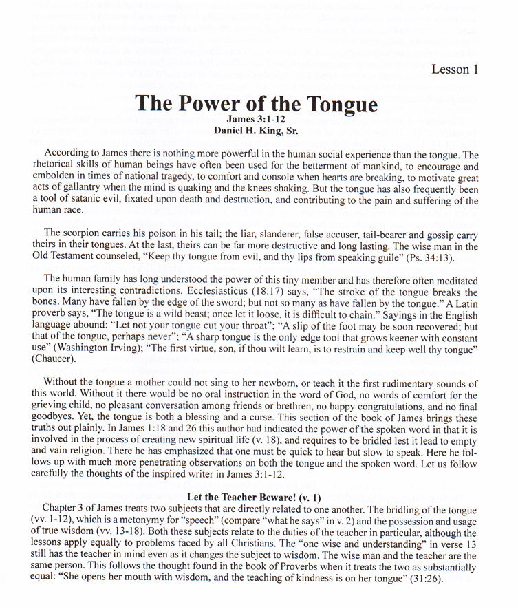 Sins of the Tongue Sample 1