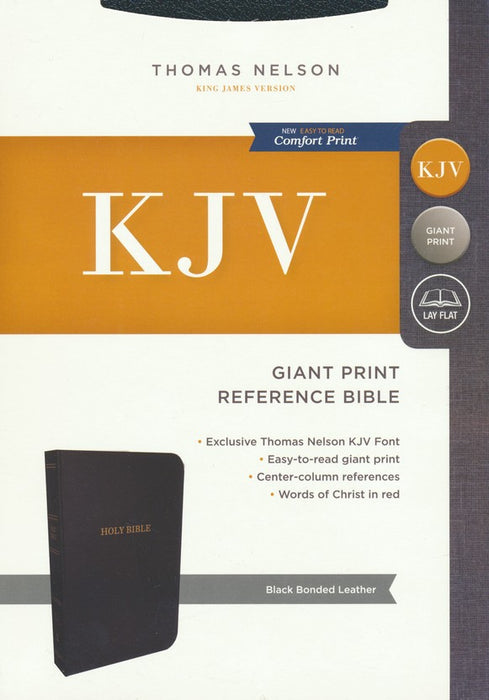 KJV Giant Print Reference Bible Black Bonded Indexed