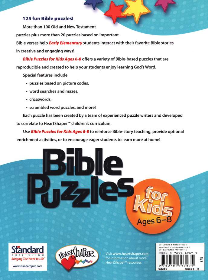 Bible Puzzles for Kids - Ages 6-8