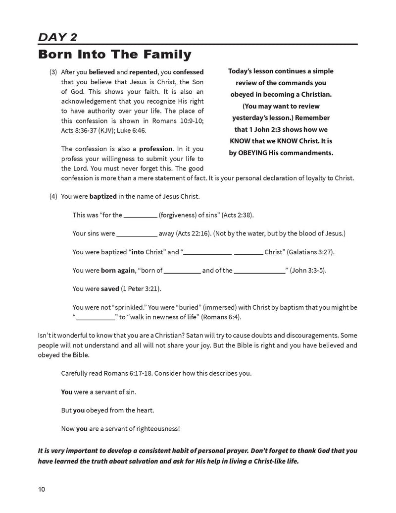 Beginning of Our Confidence