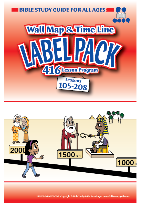 BSG Label Pack for Lessons 105-208 Bible Study Guide for All Ages