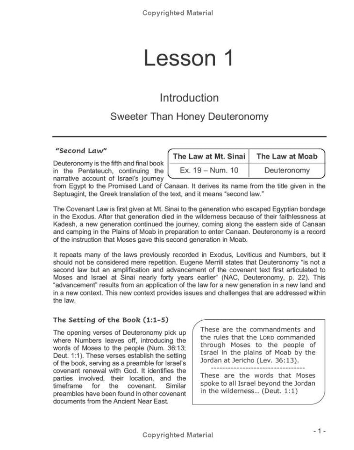 Sweeter Than Honey:  Deuteronomy