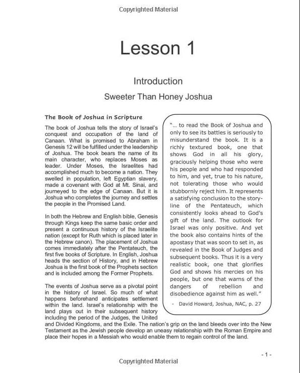 Sweeter Than Honey:  Joshua