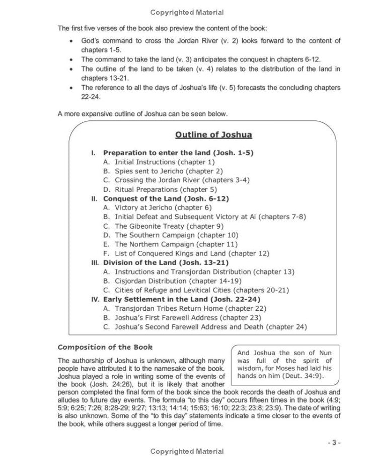 Sweeter Than Honey:  Joshua