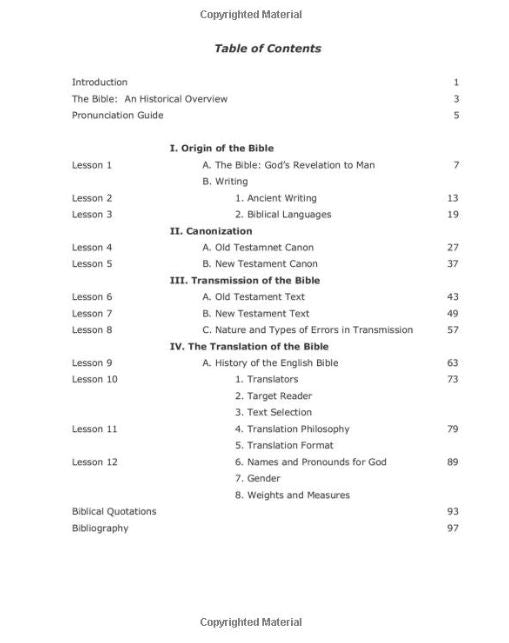 The Bible:  Its Origin, Transmission, and Translation