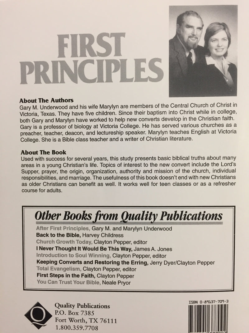 First Principles: Topical Studies for New Converts