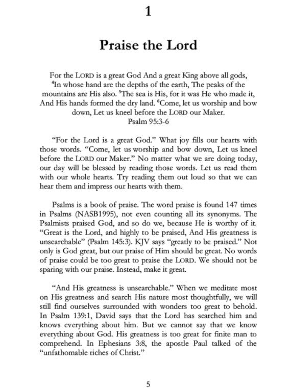 Glorifying God Through the Psalms: A Devotional