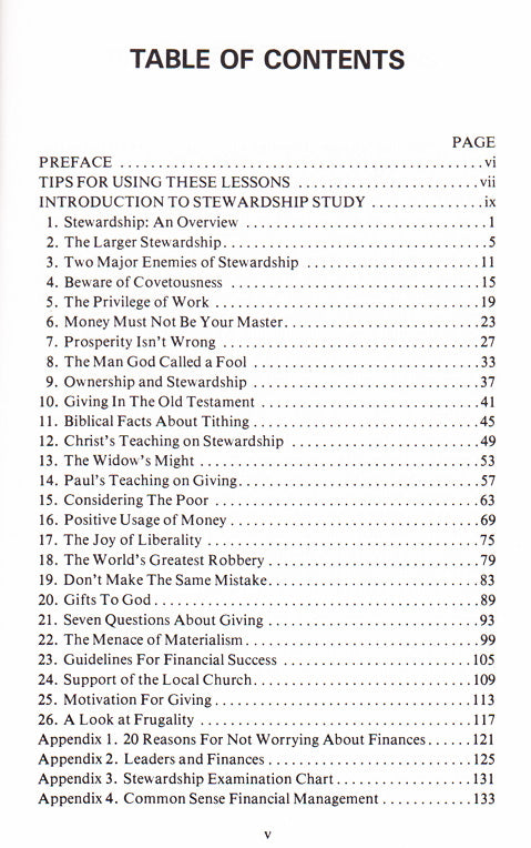 Table of Contents