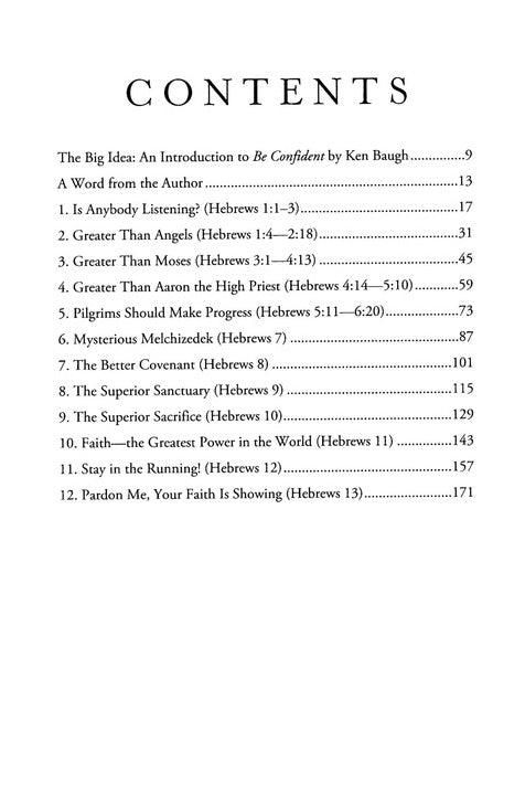 Be Confident - Hebrews