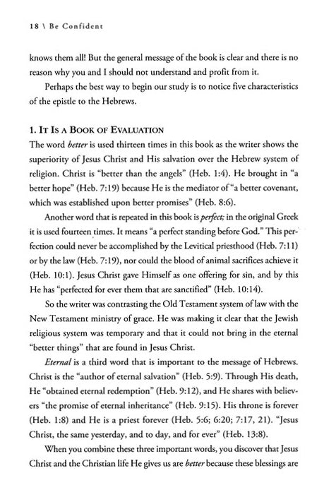 Be Confident - Hebrews