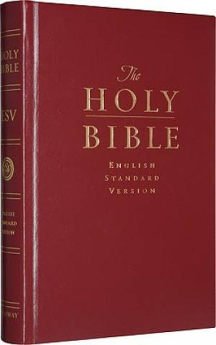 ESV Premium Pew & Worship Bible - Dark Red Hardback