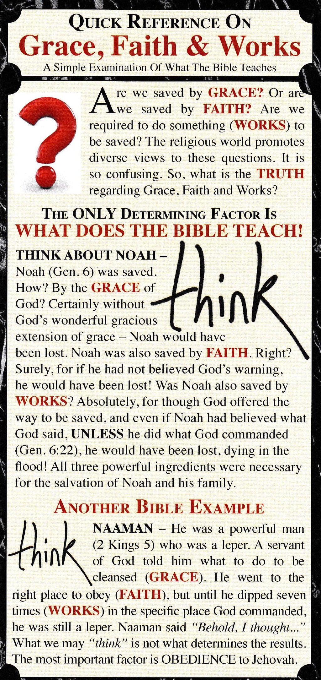 Reference Cards — One Stone Biblical Resources
