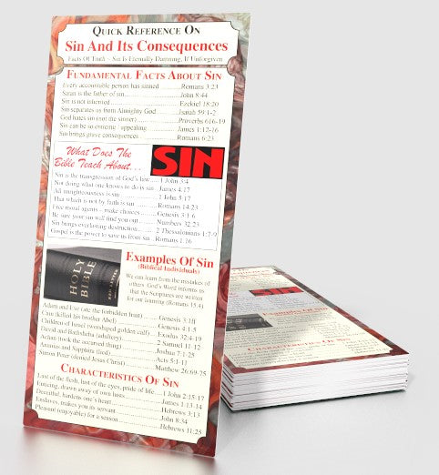 Quick Reference Bookmark on Sin and Its Consequences