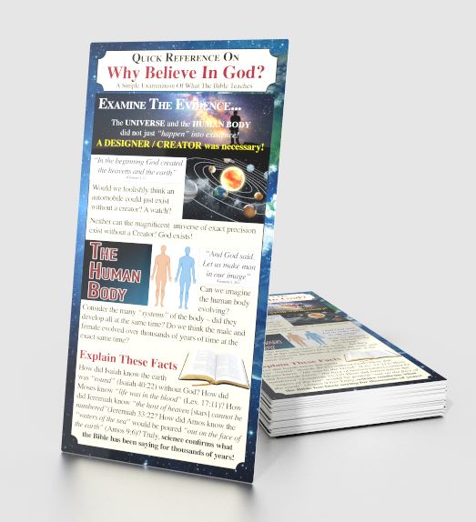 Quick Reference Bookmark on Why Believe in God?