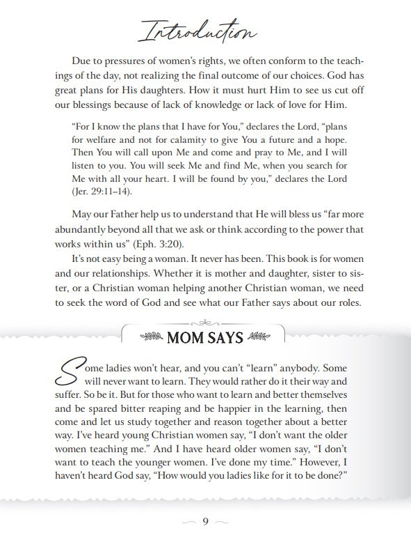 Precious Plans for Precious Women: Titus 2