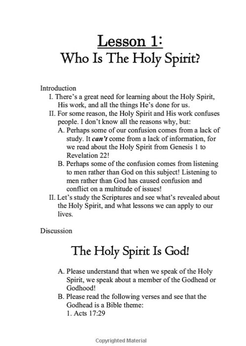 The Work and Wisdom of the Holy Spirit