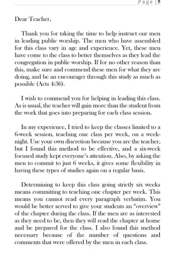 Men's Training Class (Teacher's Edition)