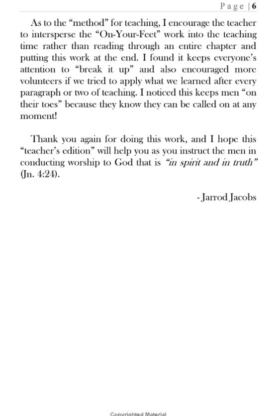 Men's Training Class (Teacher's Edition)