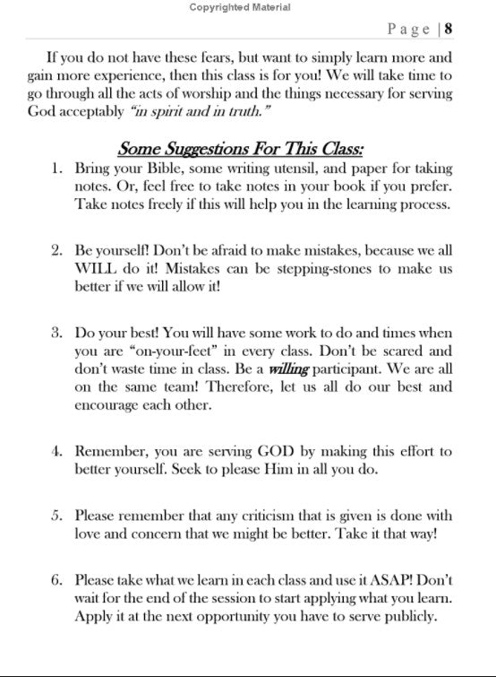 Men's Training Class (Teacher's Edition)