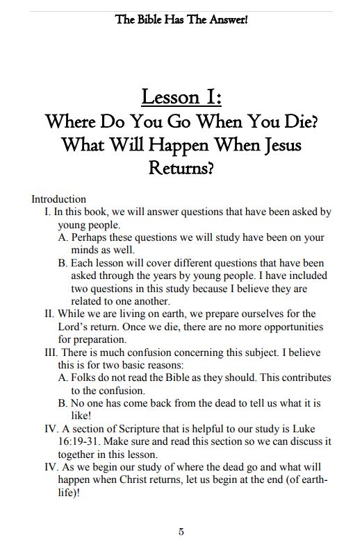 The Bible Has the Answer!