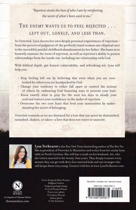 Uninvited: Living Loved When You Feel Less Than, Left Out and Lonely