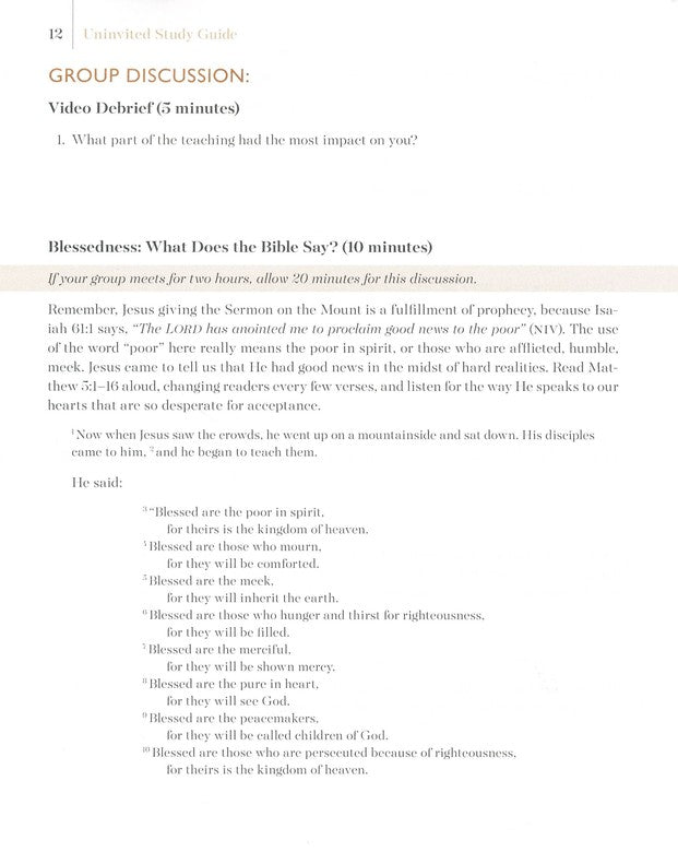 Uninvited: Study Guide plus streaming video