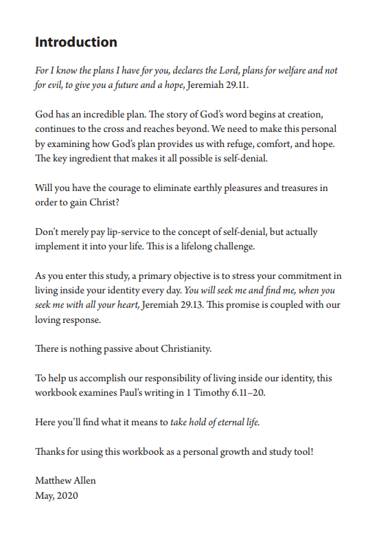 Take Hold of Eternal Life: A Study of 1 Tim. 6:11-21