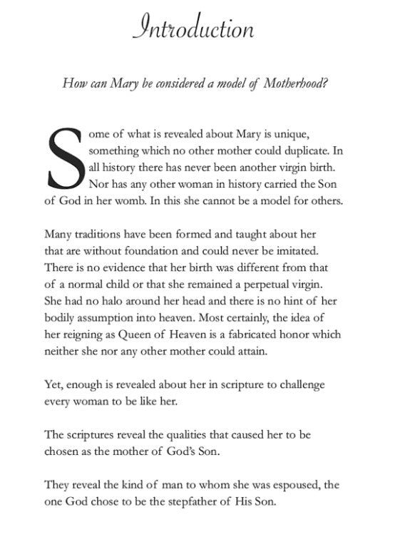 Mary, Model of Motherhood