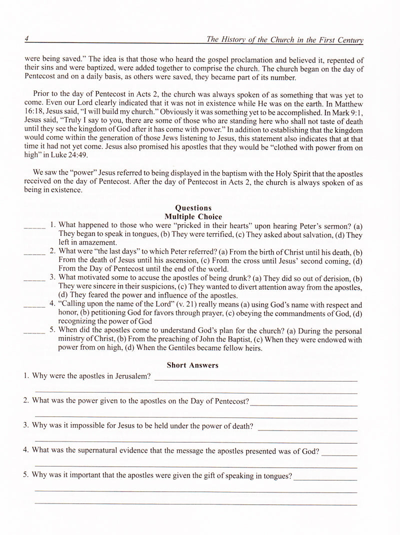 History First Century Lesson 1-4