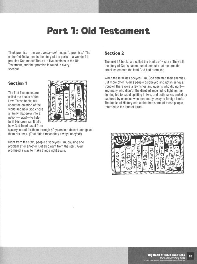 Big Book of Bible Facts & Fun for Elementary Ages (tos, due 10/17)