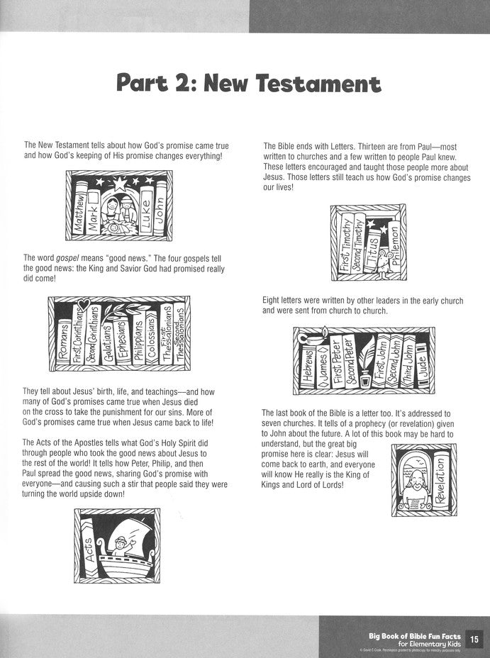 Big Book of Bible Facts & Fun for Elementary Ages (tos, due 10/17)