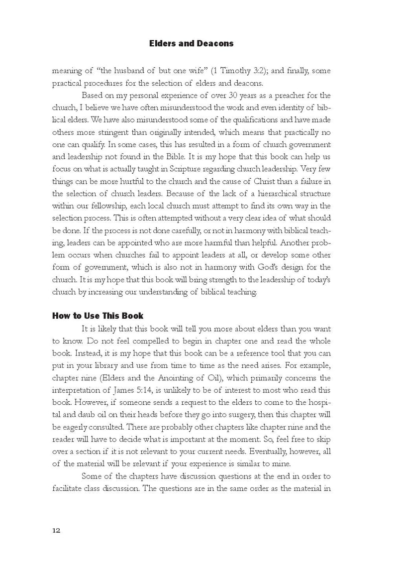 Elders and Deacons (Myers)